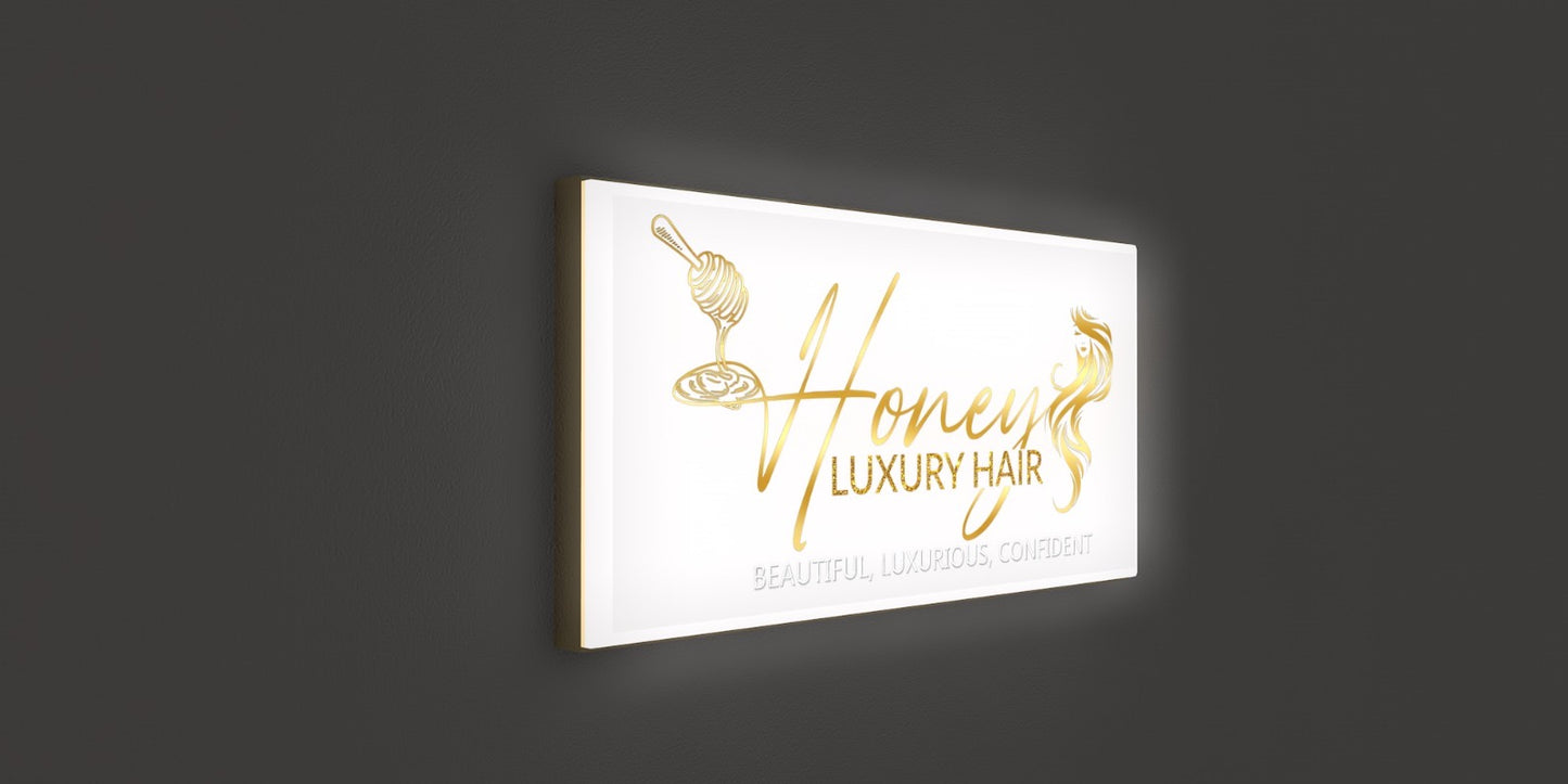Custom Business Sign for Johniea (Honey Luxury Hair)