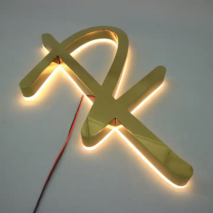 Back-lit channel letters - custom signs for business storefronts with LED illumination.