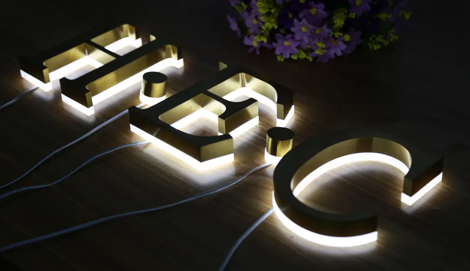 Custom retail signage with back-lit channel letters - durable and eye-catching business signs.