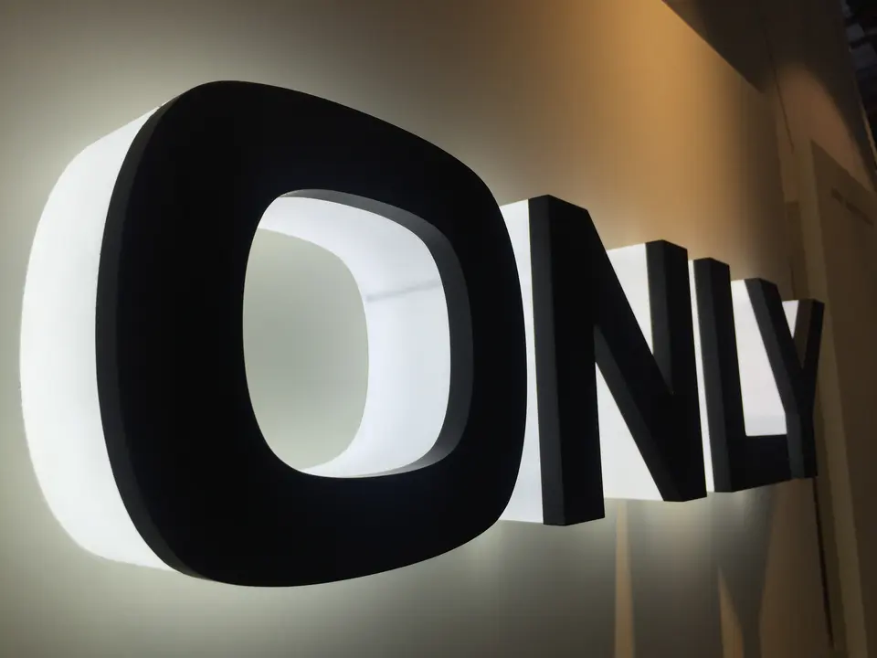 Back-lit channel letter sign - custom light-up sign for durable exterior business signage.