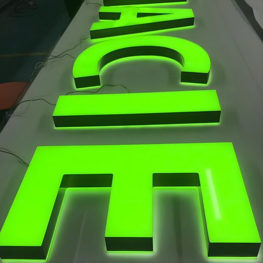 High-end trimless LED channel letter with face and halo glow