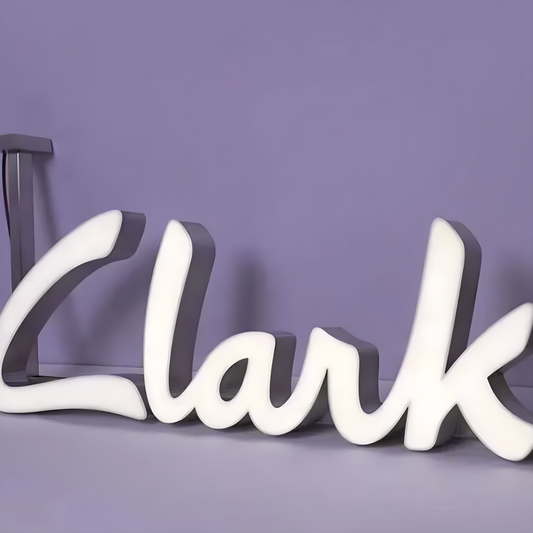 Weatherproof trimless LED front-lit letters for outdoor business signage