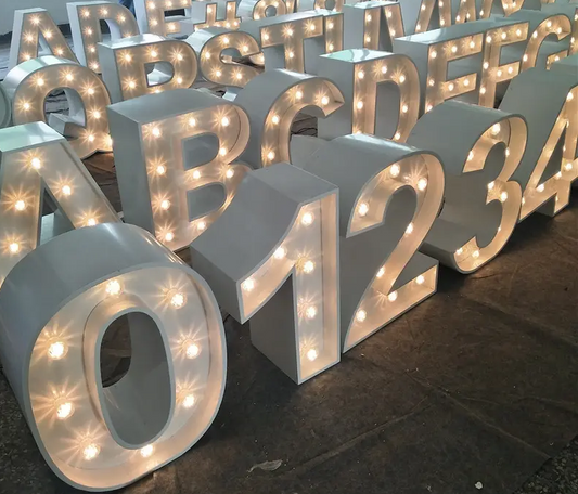 Custom marquee letters for weddings with LED illumination