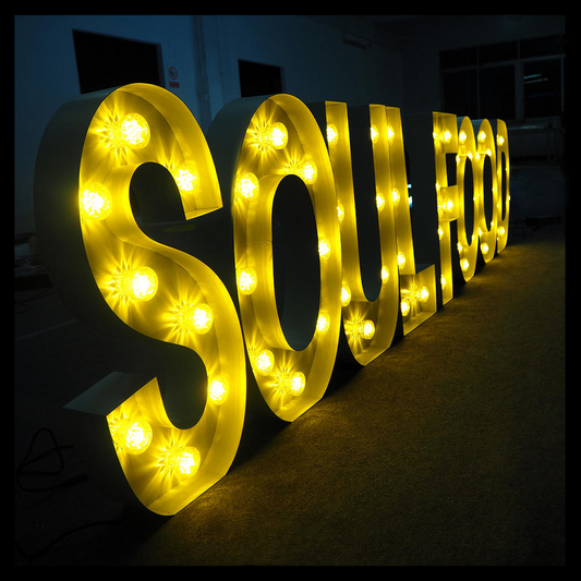 Elegant marquee letters for event decor and signage