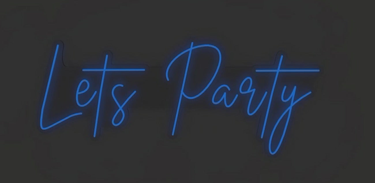 "Lets Party" - LED Neon