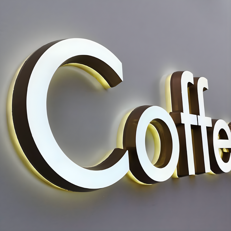 Bright LED trimless dual-lit channel letter for high-visibility signage