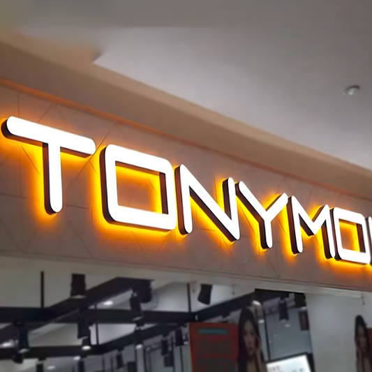 Acrylic trimless dual-lit LED sign for business storefronts