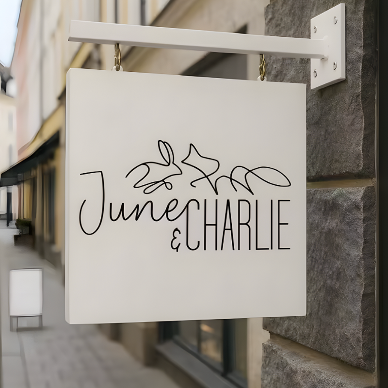 Flat-cut Hanging Blade Sign