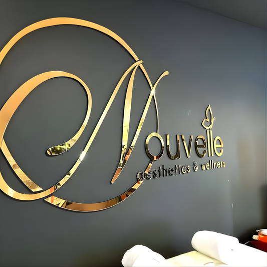 Business-grade flat-cut sign for exterior branding