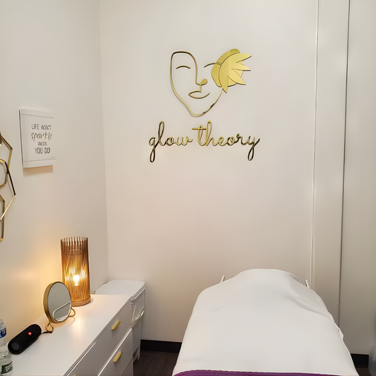 High-contrast flat-cut sign for building façades