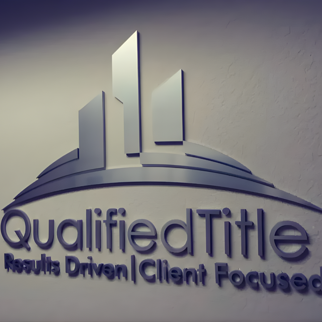 Precision-cut flat metal sign for exterior branding