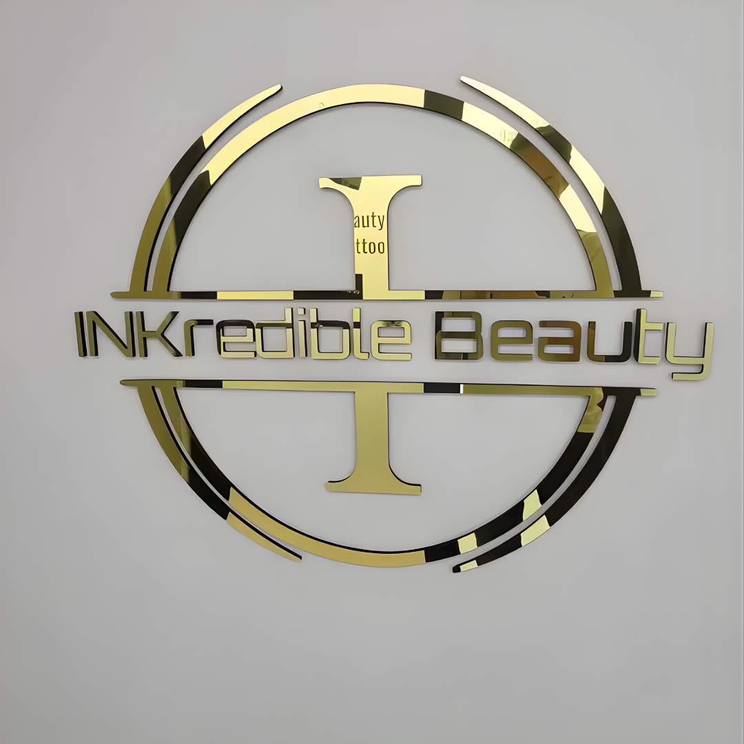 Exterior flat-cut metal sign for long-term visibility