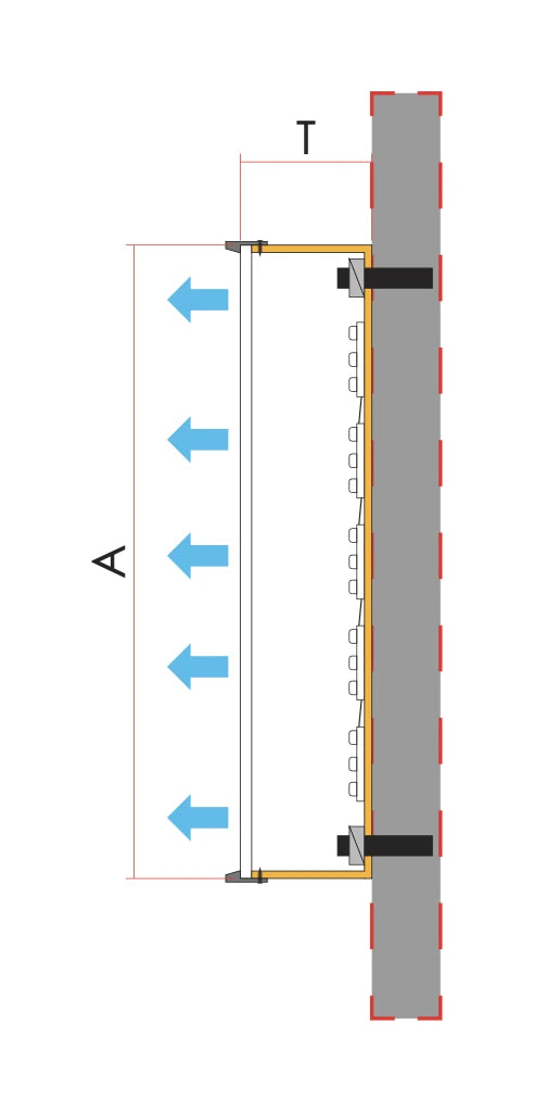 Cross section of a GemTrim Flex Front-lit Channel Letter