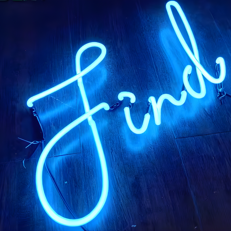 Glass Neon Sign