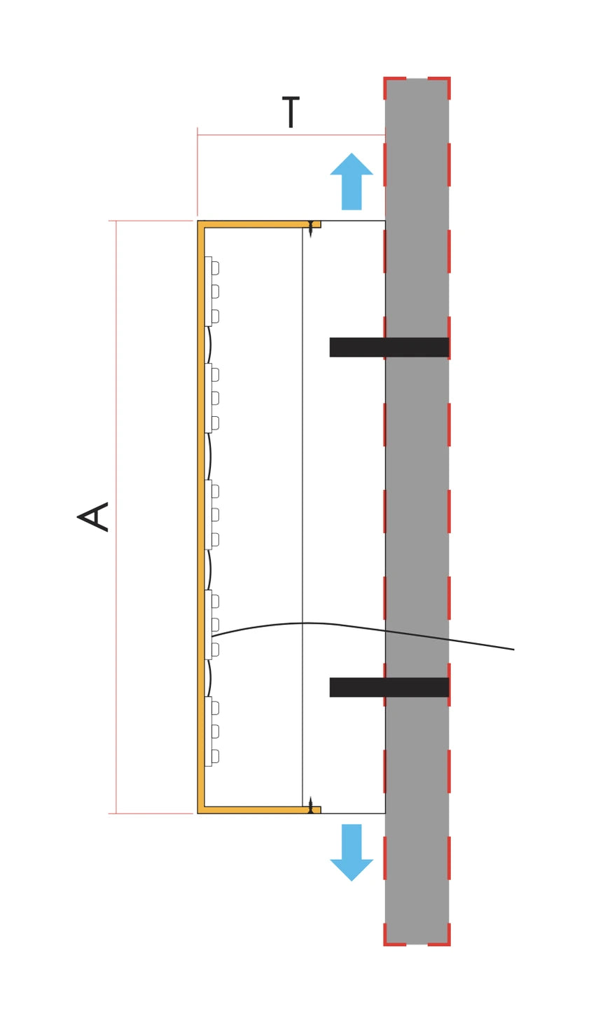 Side-profile construction diagram of a Halo-lit Channel Letter