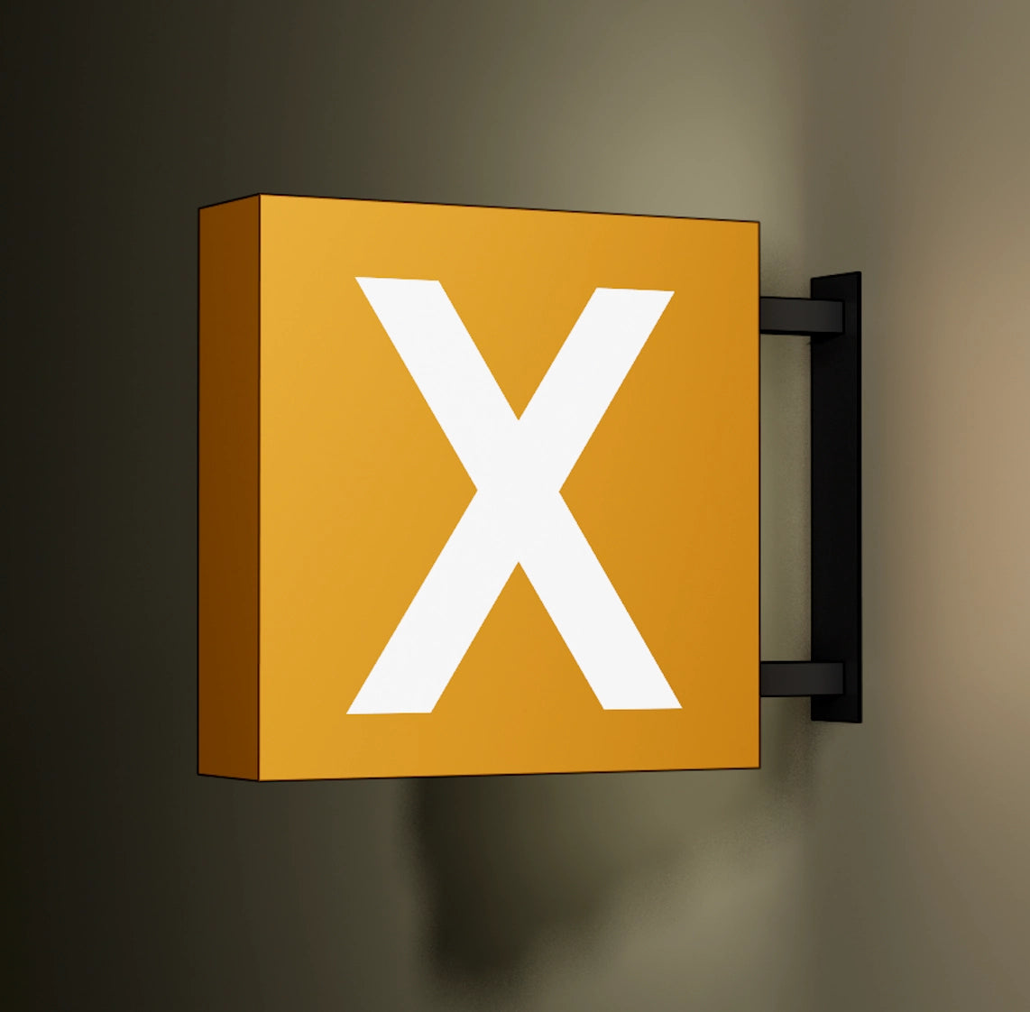 Double-sided Hollow-out Blade Sign finished rendering