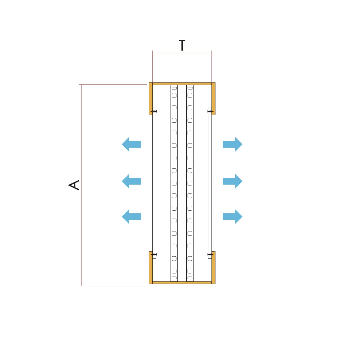 Double-sided Hollow-out Blade Sign cross section