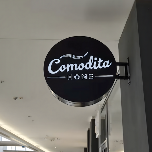 Weather-resistant hollow-out LED blade sign for outdoor visibility