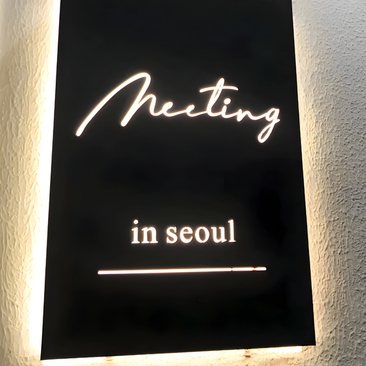 Architectural-style hollow-out LED lightbox for modern signage