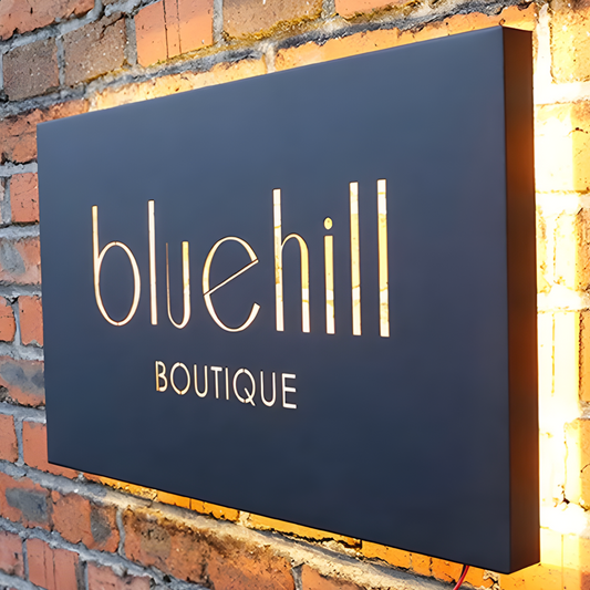 High-impact hollow-out LED lightbox designed for retail visibility