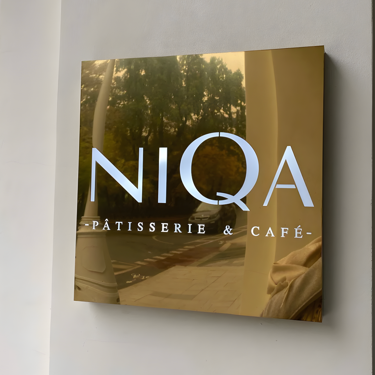 Premium hollow-out LED lightbox featuring detailed illuminated patterns