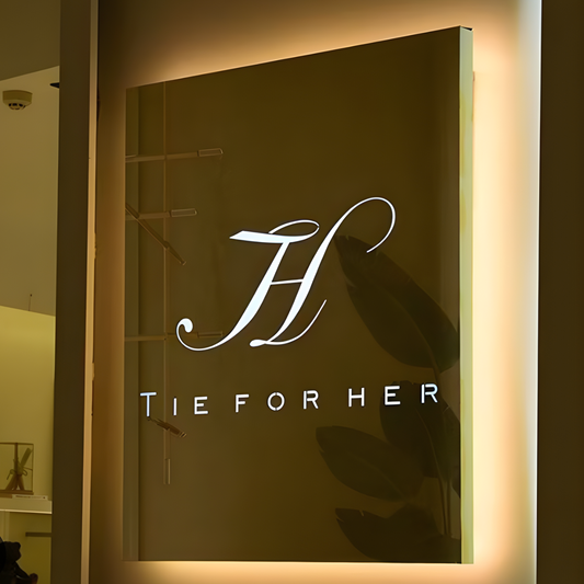 Design-forward hollow-out LED lightbox with clean illuminated cuts