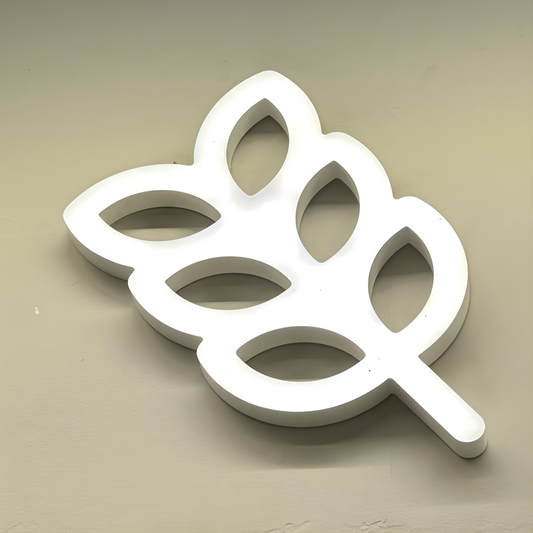 Frameless trimless LED channel letters on contemporary storefront