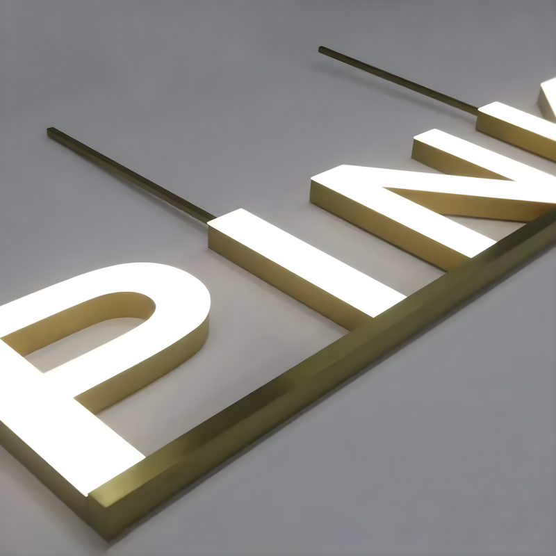Trimless front-lit LED channel letters on commercial storefront
