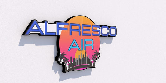 Custom Business Sign for "Alfresco Air" | 1-Year Warranty