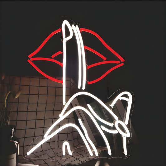 LED neon sign with bright custom illuminated lettering