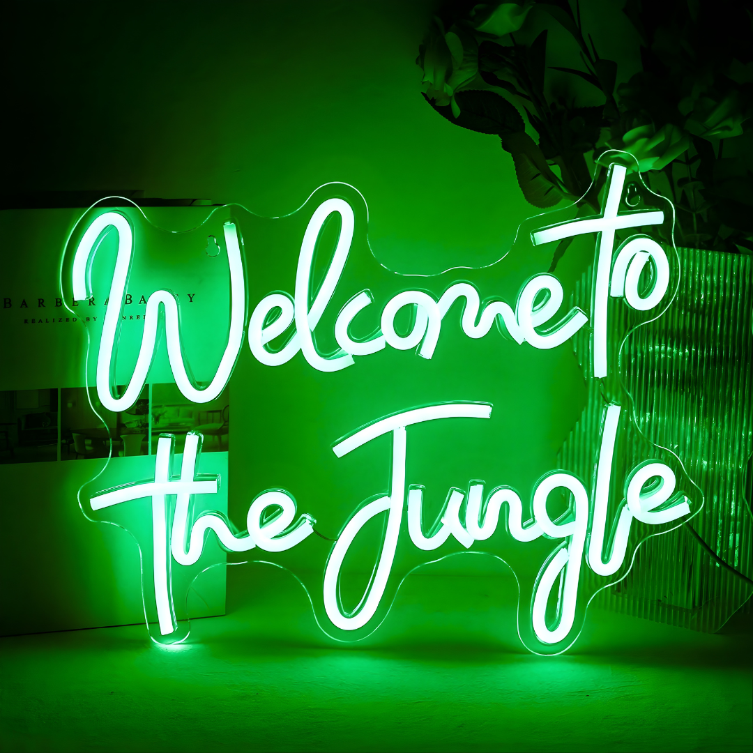 Commercial LED neon sign with clean neon lines