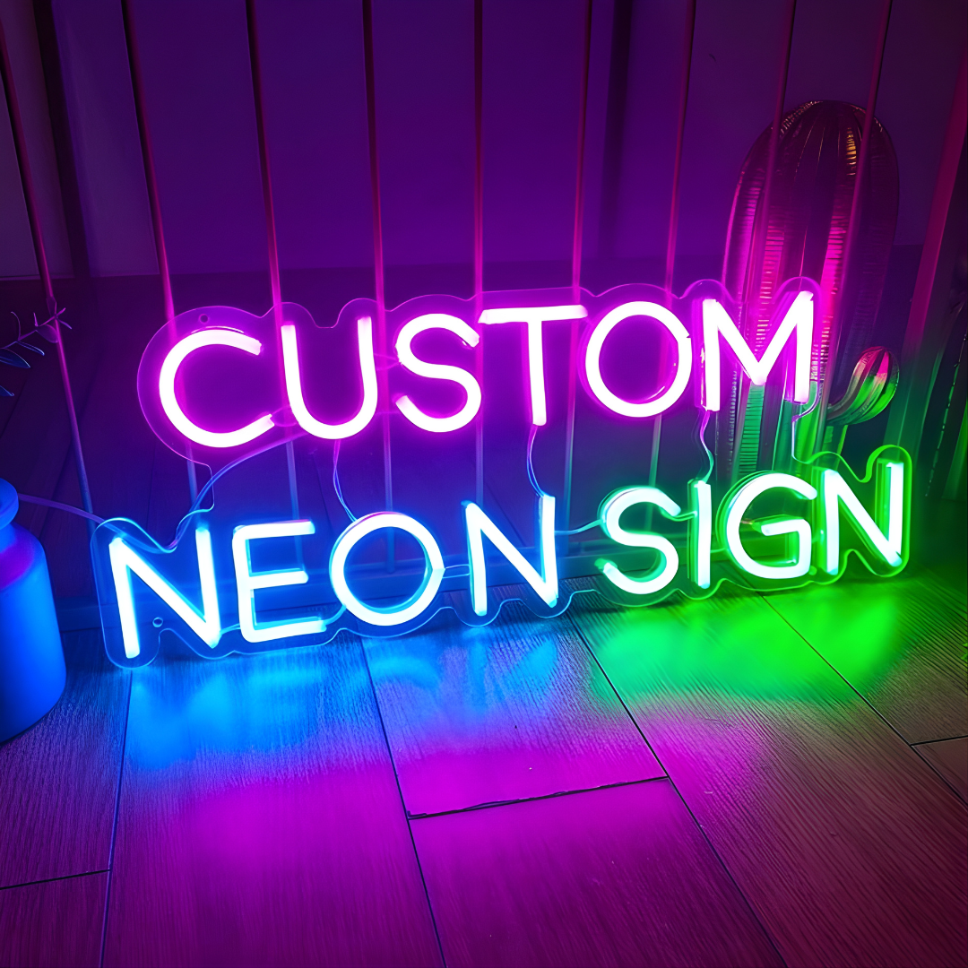 Slim-profile LED neon sign for contemporary interiors