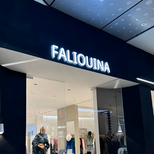 Sleek borderless dual-lit letter sign for commercial branding