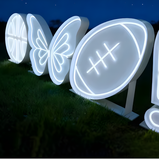 Contemporary LED tube marquee sign for branding