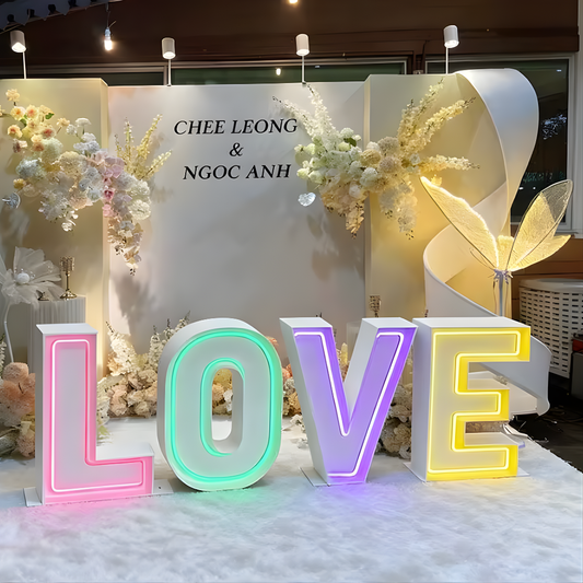 High-visibility LED tube marquee for interiors