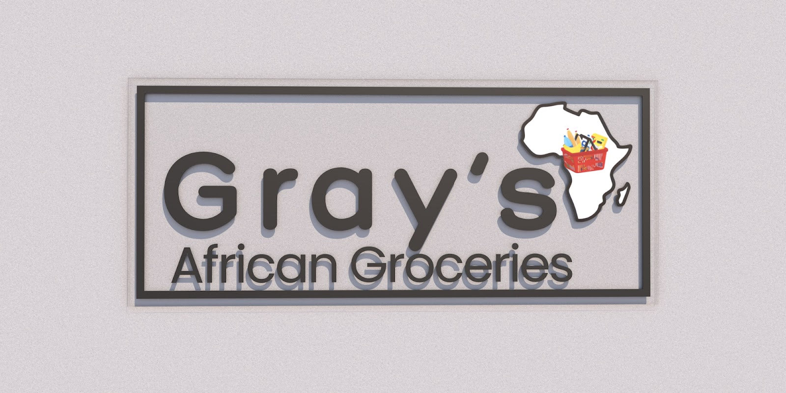 Custom Business Sign for Gray's African Grocery