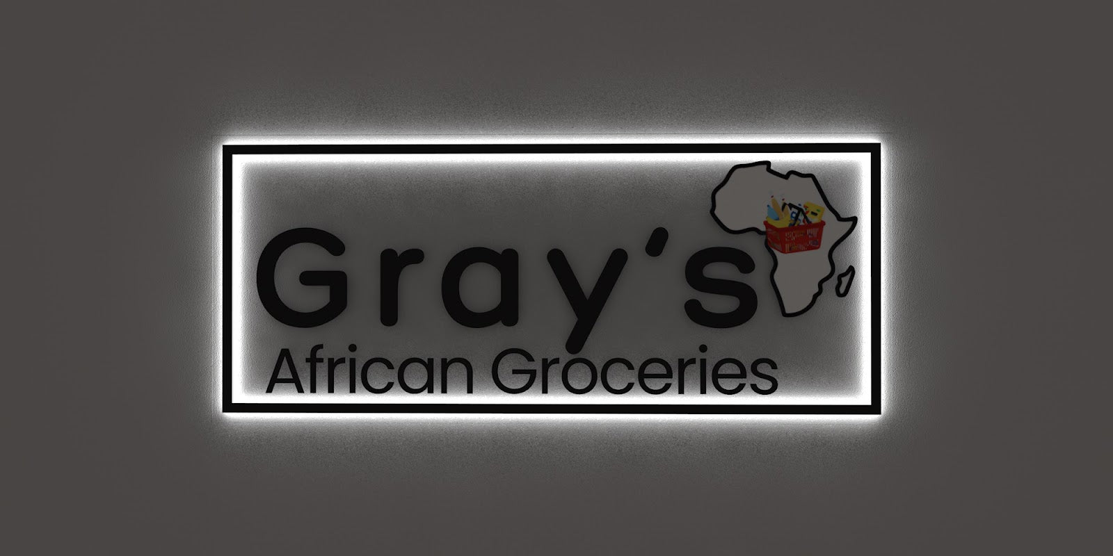 Custom Business Sign for Gray's African Grocery