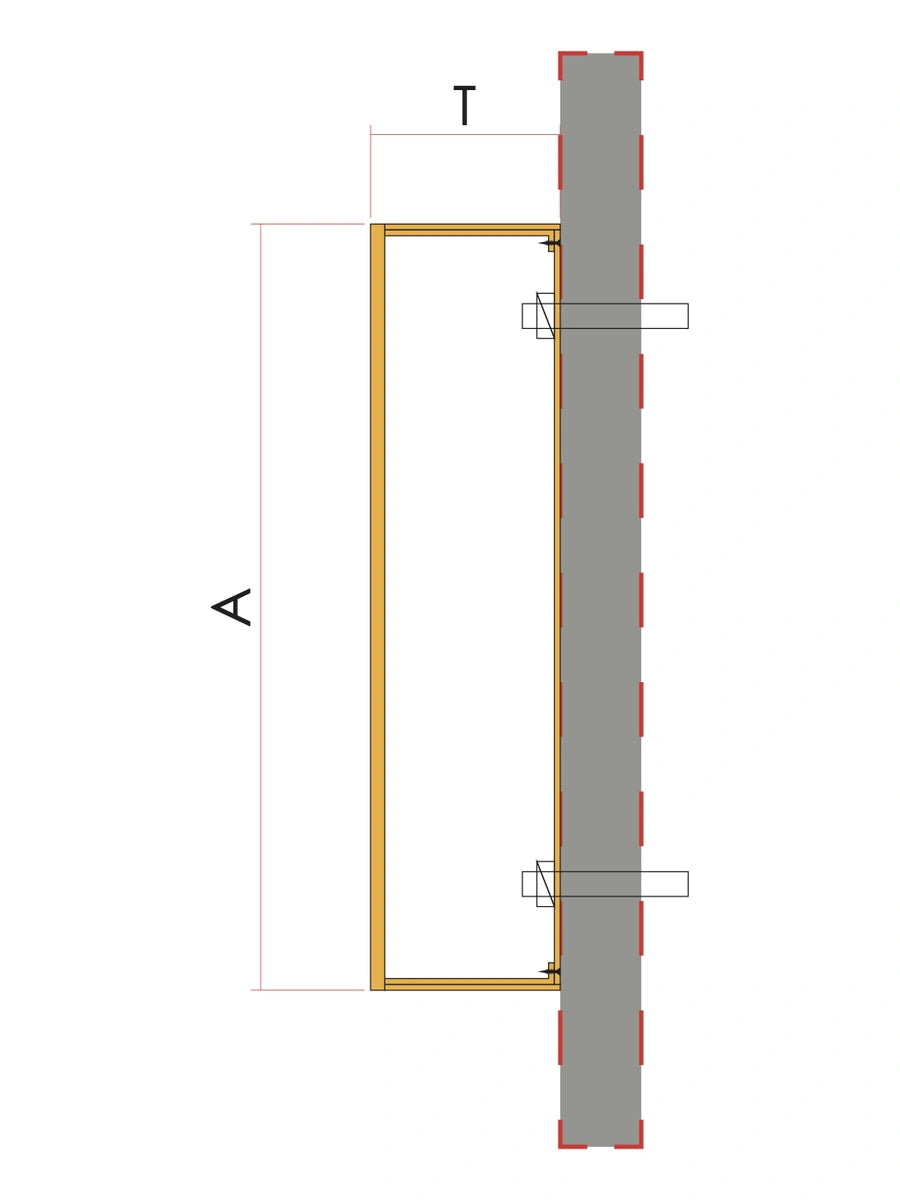 Removable-back 3D letter cross section