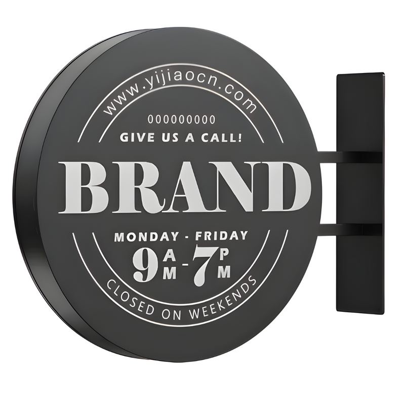 Non-illuminated blade sign with durable storefront panel