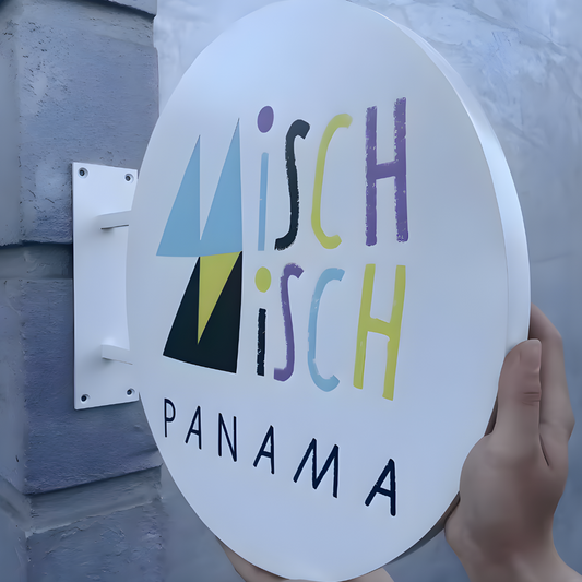 Business-grade non-illuminated blade sign with solid construction