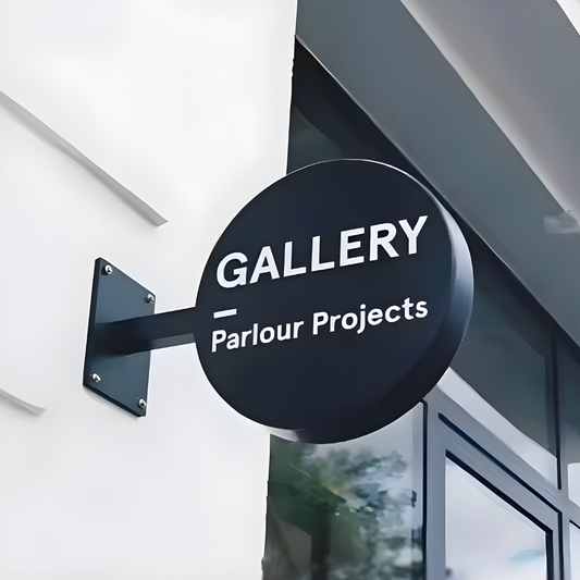 Non-illuminated blade sign with crisp, readable graphics