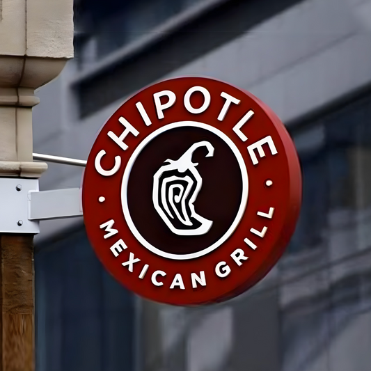 Contemporary non-illuminated blade sign for exterior branding