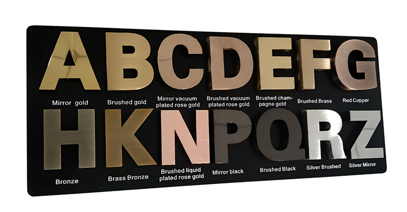 Electroplated Sample Letters for Darrell Biddings