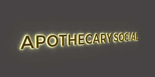 Custom Business Sign for "Apothecary Social" | 1-Year Warranty