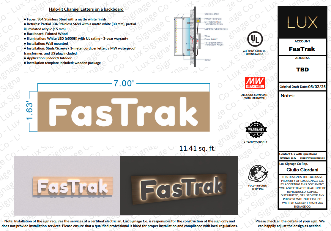 Custom Business Sign for FasTrak