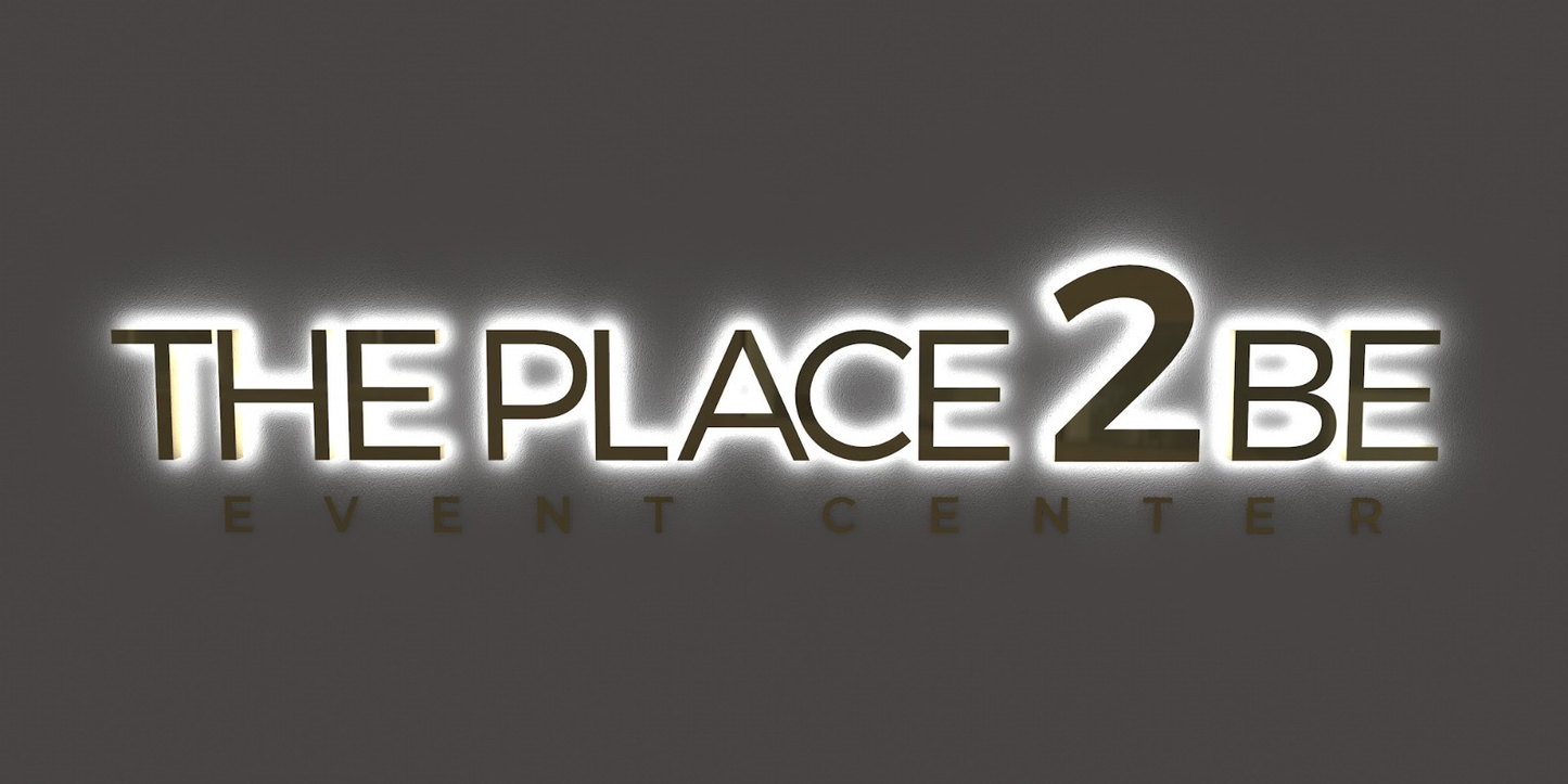 Custom Business Sign for The Place 2 Be