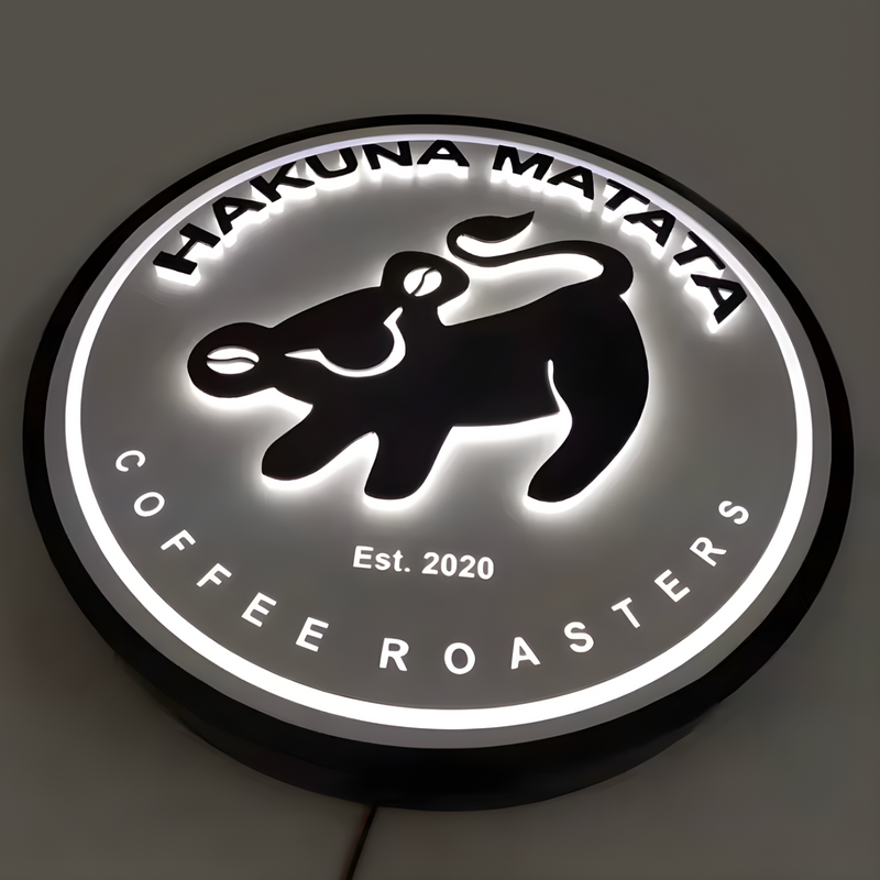 High-contrast push-through LED lightbox for storefront visibility