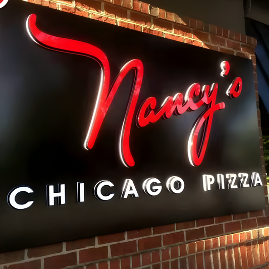 Versatile push-through acrylic LED lightbox for logos and icons