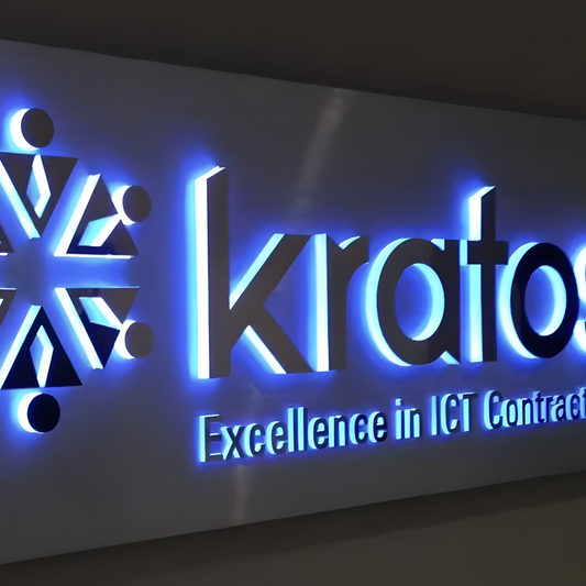 Design-forward push-through LED sign with dimensional features