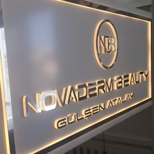 Retail push-through LED lightbox designed for branding visibility